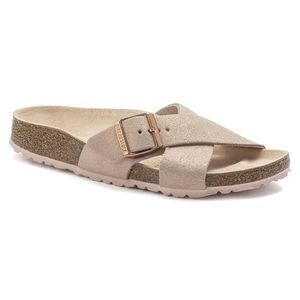 Birkenstock Sienna Light Pink with gold buckle